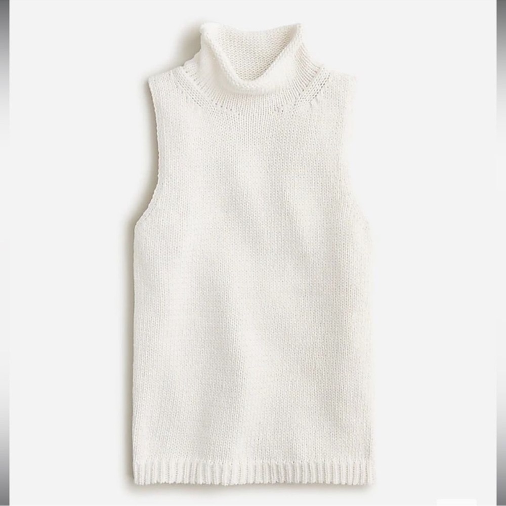 J. Crew Rollneck™ M sweater shell in BLACK NWOT Medium - Picture 2 of 2